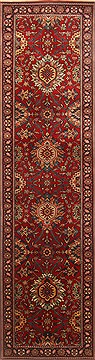 Indian Agra Red Runner 10 to 12 ft Wool Carpet 22904