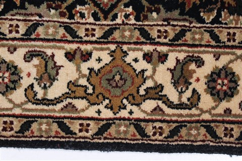 Herati Black Runner Hand Knotted 27 X 103 Area Rug 250-22914 Image 2