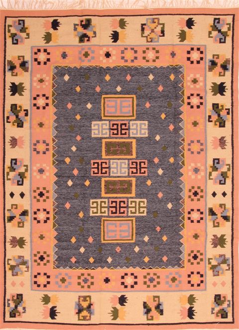 Kilim Purple Flat Woven 67 X 92 Area Rug 100-22931 Image 0