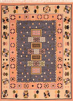 Kilim Purple Flat Woven 6'7" X 9'2"  Area Rug 100-22931