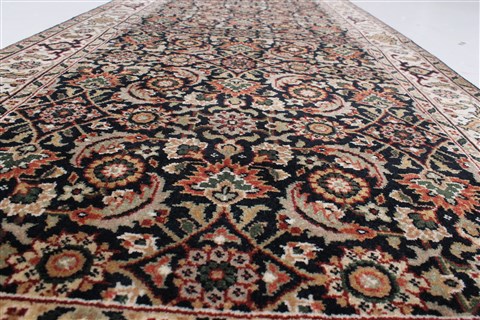 Herati Black Runner Hand Knotted 26 X 90 Area Rug 250-22932 Image 12