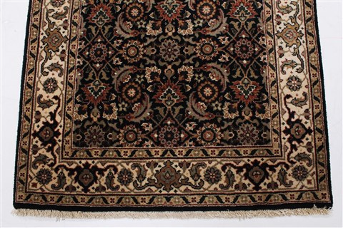 Herati Black Runner Hand Knotted 26 X 90 Area Rug 250-22932 Image 3