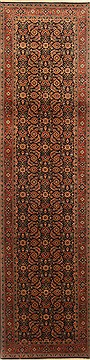 Semnan Blue Runner Hand Knotted 2'7" X 9'9"  Area Rug 250-22934