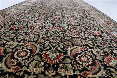 Herati Black Runner Hand Knotted 28 X 103 Area Rug 250-22938 Image 2