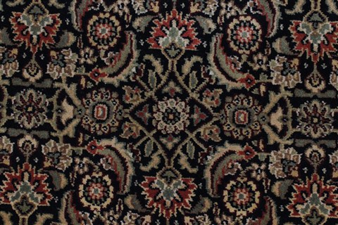 Herati Black Runner Hand Knotted 28 X 103 Area Rug 250-22938 Image 4