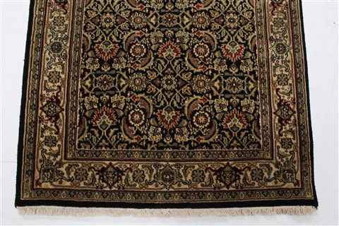 Herati Black Runner Hand Knotted 28 X 103 Area Rug 250-22938 Image 5