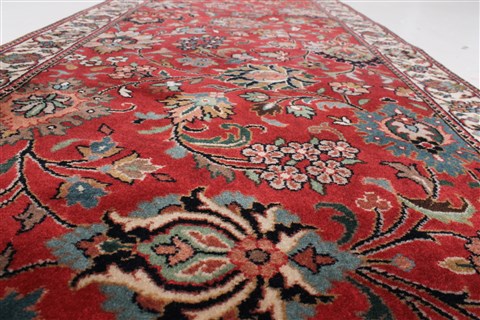 Kashmir Red Runner Hand Knotted 28 X 100 Area Rug 250-22942 Image 11