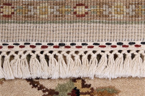 Kashan Beige Runner Hand Knotted 26 X 911 Area Rug 250-22946 Image 10