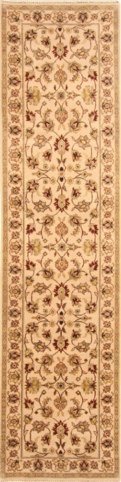 Kashan Beige Runner Hand Knotted 26 X 911 Area Rug 250-22946 Image 0