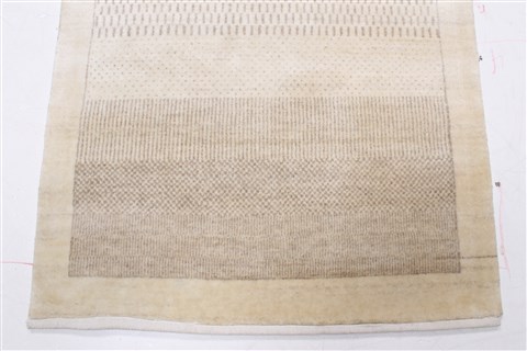 Gabbeh Beige Runner Hand Knotted 27 X 911 Area Rug 250-22951 Image 3
