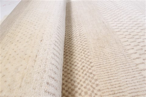 Gabbeh Beige Runner Hand Knotted 27 X 911 Area Rug 250-22951 Image 7