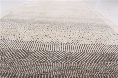 Gabbeh Beige Runner Hand Knotted 25 X 910 Area Rug 250-22954 Image 6