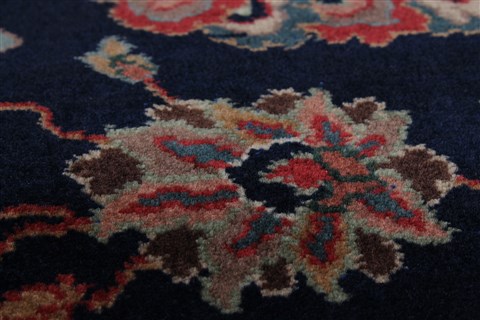 Tabriz Blue Runner Hand Knotted 27 X 100 Area Rug 250-22958 Image 5