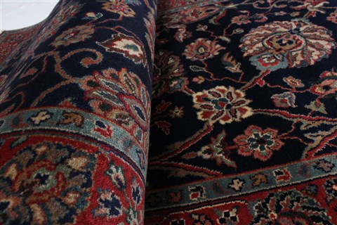 Tabriz Blue Runner Hand Knotted 27 X 100 Area Rug 250-22958 Image 8