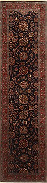 Tabriz Blue Runner Hand Knotted 2'7" X 10'0"  Area Rug 250-22958