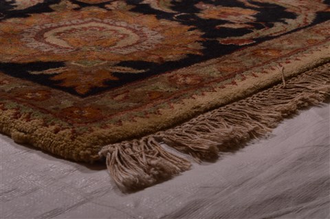 Jaipur Beige Hand Knotted 93 X 119 Area Rug 100-22960 Image 2
