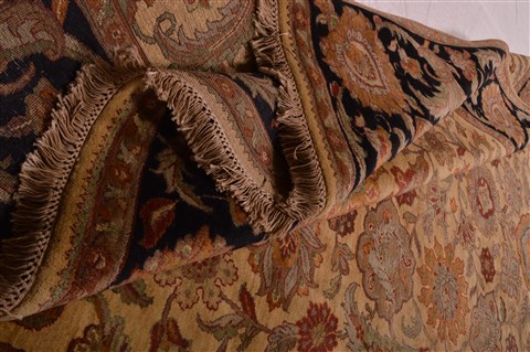 Jaipur Beige Hand Knotted 93 X 119 Area Rug 100-22960 Image 9