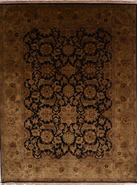Jaipur Green Hand Knotted 90 X 120 Area Rug 100-22967 Image 0