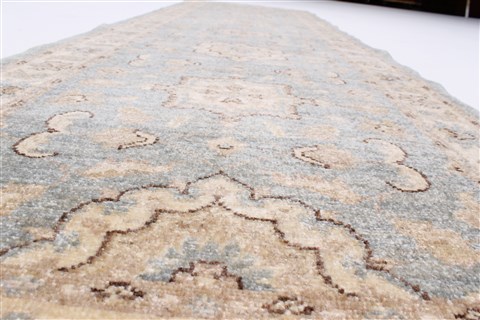Pishavar Blue Runner Hand Knotted 29 X 910 Area Rug 250-22971 Image 2