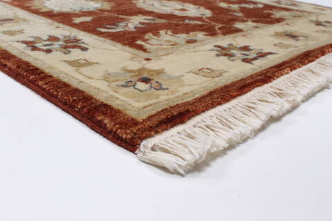 Ziegler Brown Runner Hand Knotted 26 X 102  Area Rug 250-22972 Image 6