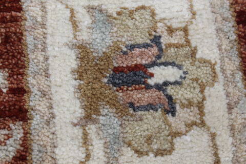 Ziegler Brown Runner Hand Knotted 26 X 102  Area Rug 250-22972 Image 9