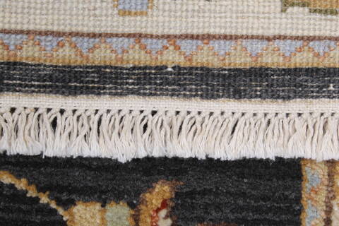 Ziegler Black Runner Hand Knotted 27 X 103  Area Rug 250-22975 Image 11