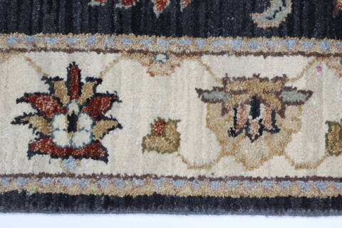 Ziegler Black Runner Hand Knotted 27 X 103  Area Rug 250-22975 Image 2