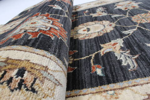 Ziegler Black Runner Hand Knotted 27 X 103  Area Rug 250-22975 Image 9