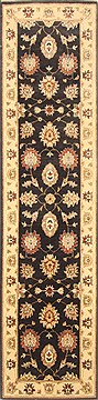 Ziegler Black Runner Hand Knotted 2'7" X 10'3"  Area Rug 250-22977
