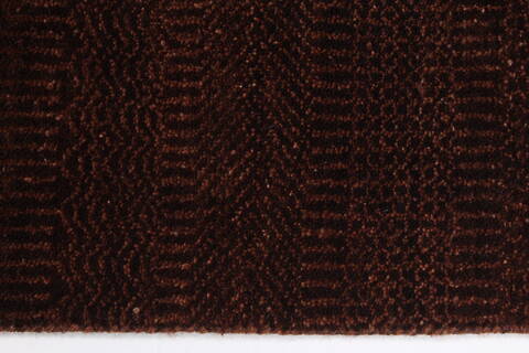Modern Brown Runner Hand Knotted 29 X 100  Area Rug 250-22980 Image 1