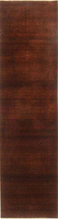 Modern Brown Runner Hand Knotted 29 X 100  Area Rug 250-22980 Image 0