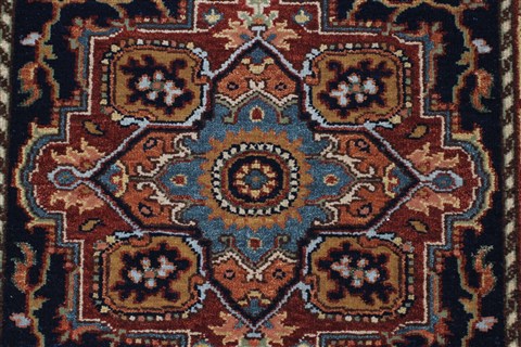 Serapi Blue Runner Hand Knotted 27 X 100 Area Rug 250-22983 Image 3
