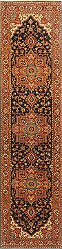 Serapi Blue Runner Hand Knotted 2'7" X 10'0"  Area Rug 250-22983