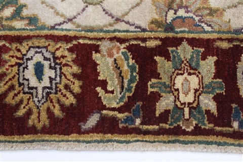 Kashmar Beige Runner Hand Knotted 26 X 103 Area Rug 250-22985 Image 1