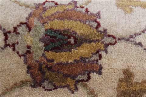 Kashmar Beige Runner Hand Knotted 26 X 103 Area Rug 250-22985 Image 6
