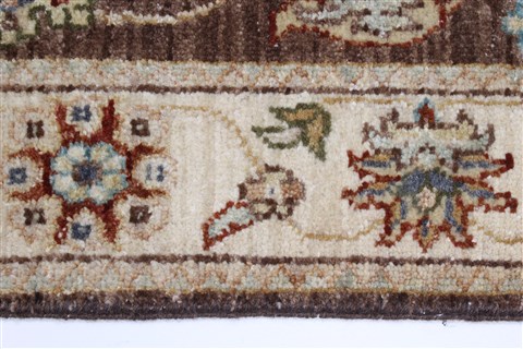 Ziegler Brown Runner Hand Knotted 25 X 104 Area Rug 250-22987 Image 2