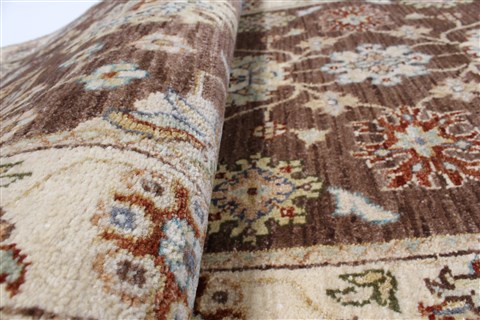 Ziegler Brown Runner Hand Knotted 25 X 104 Area Rug 250-22987 Image 9