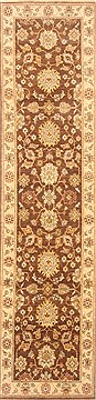 Ziegler Brown Runner Hand Knotted 2'5" X 10'4"  Area Rug 250-22987