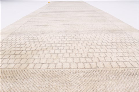 Gabbeh Beige Runner Hand Knotted 25 X 99 Area Rug 250-22990 Image 10
