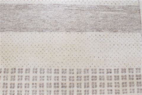 Gabbeh Beige Runner Hand Knotted 25 X 99 Area Rug 250-22990 Image 1