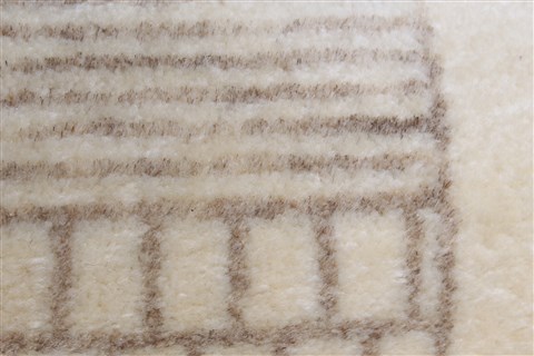 Gabbeh Beige Runner Hand Knotted 25 X 99 Area Rug 250-22990 Image 6