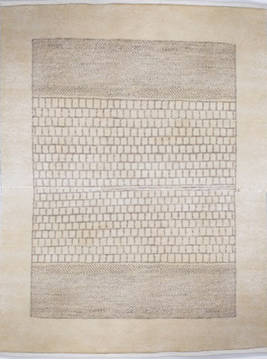 Gabbeh Beige Runner Hand Knotted 2'5" X 9'9"  Area Rug 250-22990