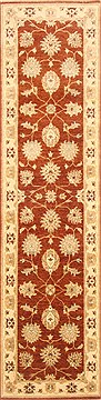 Zanjan Brown Runner Hand Knotted 2'7" X 9'11"  Area Rug 250-22991