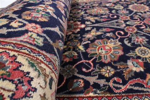 Tabriz Blue Runner Hand Knotted 27 X 107 Area Rug 250-22992 Image 10
