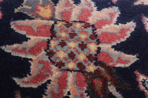 Tabriz Blue Runner Hand Knotted 27 X 107 Area Rug 250-22992 Image 8