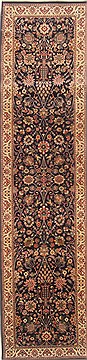 Tabriz Blue Runner Hand Knotted 2'7" X 10'7"  Area Rug 250-22992
