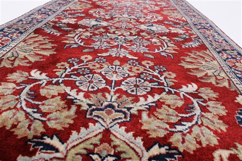 Kashmar Red Runner Hand Knotted 26 X 99 Area Rug 250-22994 Image 2