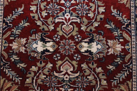 Kashmar Red Runner Hand Knotted 26 X 99 Area Rug 250-22994 Image 4