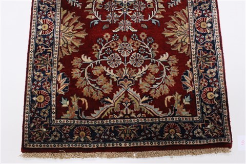 Kashmar Red Runner Hand Knotted 26 X 99 Area Rug 250-22994 Image 5