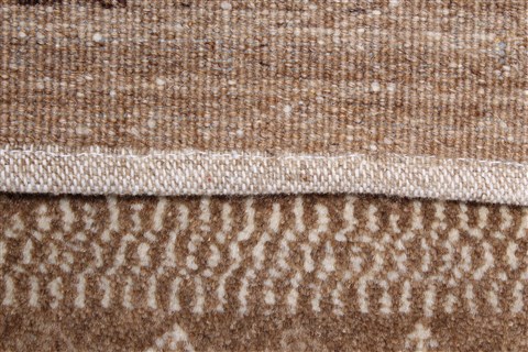 Gabbeh Beige Runner Hand Knotted 27 X 99 Area Rug 250-22995 Image 11